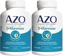 AZO D Mannose Urinary Tract Health, Cleanse, Flush & Protect The Urinary Tract, No.1 marca recomendada farmacêutica, força clínica, não-GMO, 120 contagem (Pacote de 2)