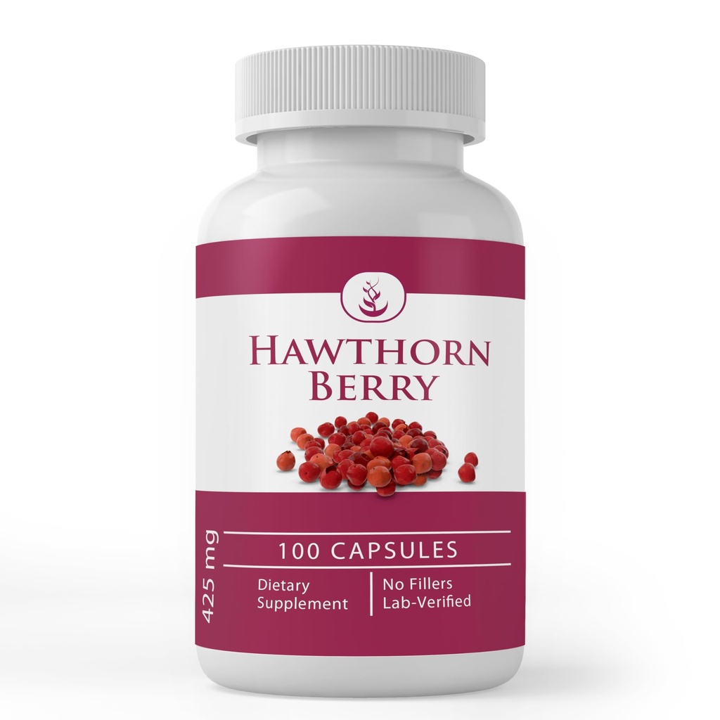 INGREDIENTES ORIGINAIS PUROS Hawthorn Berry, (100 cápsulas) sempre puro, sem aditivos ou enchimentos, laboratório verificado