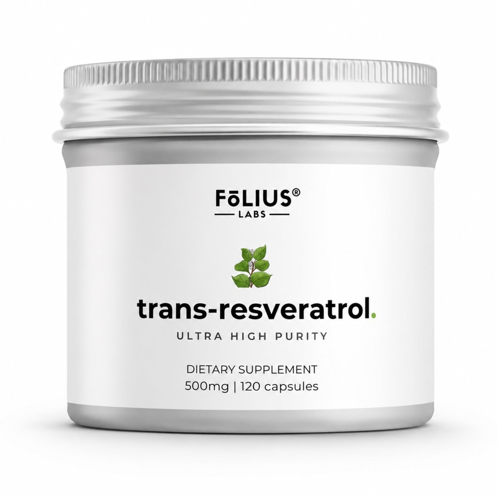 Cápsulas de Resveratrol Ultra alta pureza - 99% Trans-Resveratrol - Extrato de Algas Japonesas - Imunidade de Suporte, Suporte Envelhecimento saudável - 120 Caps Reservatrol Suplemento