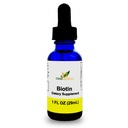 Biotina Líquida B7 – Alta absorção, D-Biotin USP prensado a frio, Vegan, Livre de álcool, Gotas sublinguais, Sem sabores artificiais, Garrafa de vidro de cobalto azul para potência e pureza - 1 oz