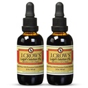 Solução de Iodo de J.CROW® Lugol 2% 2 onças (2 garrafa) – Iodo Premium & Iodeto de Potássio Líquido, Glúten &, Extrato natural sem álcool, sem expiração