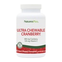 Naturezas Plus Ultra mastigável Cranberry Amor Berries - 400 mg, 180 Comprimidos Vegetarianos - Suplemento Natural Cranberry, Promove a saúde do trato urinário - Não-GMO, Gluten-Free - 90 Servings