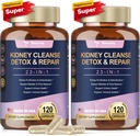 Totaria (2 P) Rim & Fígado Limpar Detox & Repair Cápsulas, Chanca Piedra & Pílulas de Cranberry para Fígado & Rim Suporte Suplemento Força extra para Pedras Dissolver, Urinary Tract Health for Woman