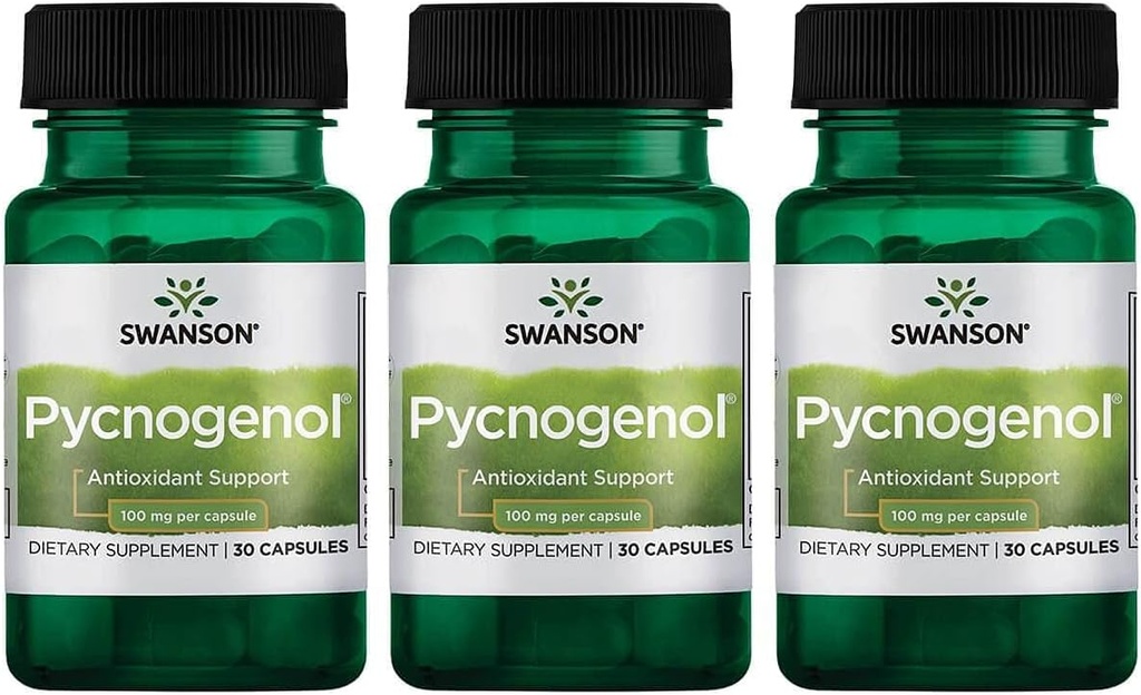 Swanson Pycnogenol 100 Milligrams 30 Cápsulas 3 Embalagem