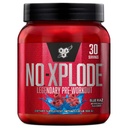 BSN N.O.-XPLODE pré-treino em pó, suplemento de energia para homens e mulheres com creatina e beta-alanina, sabor: Blue Raz, 30 Servings