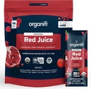 Organifi Red Juice - Energia em pó reduz o impacto da tarde e impulsiona o sistema imunológico e de digestão, 15 pacotes Go