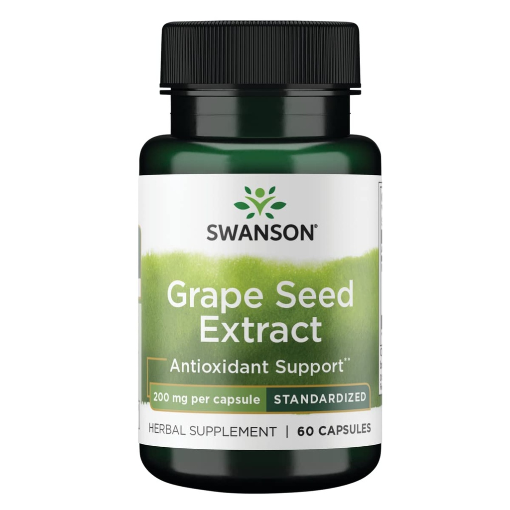 Swanson HI semente de uva de maconha EXT DST 200MG 60CP