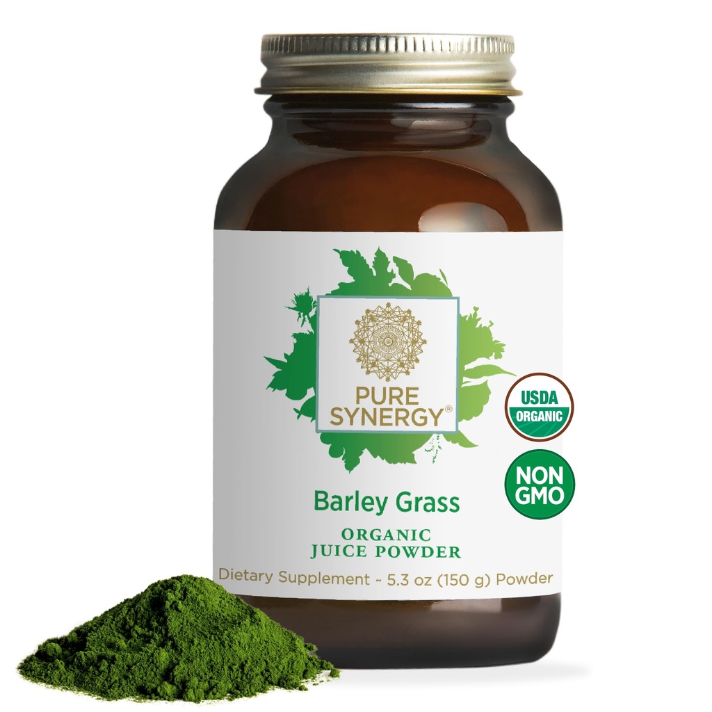 PURE SYNERGY Organic Grass Juice Powder (pó de chlorophyll-Rich Greens) Orgânico frio-Pressed Grass Juice (por energia, detox e digestion Support (5,3 onças).