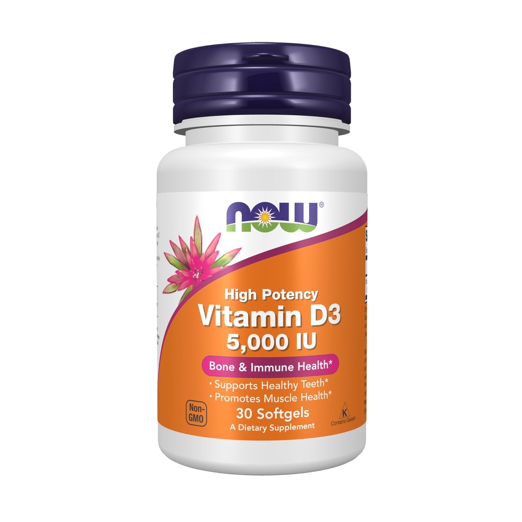 AGORA Suplementos, Vitamina D3 5.000 UI, Alta Potência, Suporte Estrutural*, 30 Softgels