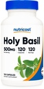 Cápsulas Nutricost Holy Basil 500mg, 120 Cápsulas Vegetarianas - Gluten Free, Non-GMO