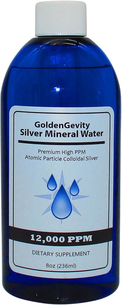 12.000 PPM Bioactive Atomic Colloidal Silver, 8 oz □ Não-Tóxico, não-GMO Trace Mineral Imune Support Supplement