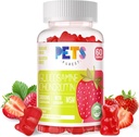 Animais de estimação Purest Glucosamine Chondroitin Gummies com HSH & Elderberry Força Extra - Apoio Conjunto, Suplemento de Suporte Imune Antioxidante para Adultos, Homens e Mulheres. Morangos
