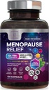 Suplementos de menopausa para mulheres com Dong Quai, Caste Berry, Black Cohosh, 8 bilhões CFU Probióticos - Hot Flash noite suores & alívio de menopausa Probiótico para Vaginal, Saúde Digestiva - 120 Cápsulas