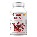 ANDREW LESSMAN Iron Plus 360 Cápsulas - 18mg Ferro, 100% Puro Aminoácido quelatado Ferro (Glicinato, Aspartato), mais vitamina C para maior absorção, Cápsulas pequenas, fáceis de engolir, Sem aditivos