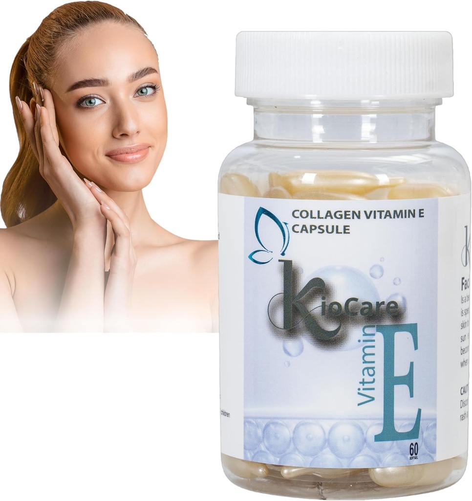 KIOCARE-Vitamina E Óleo para Face-Skin Care,Vitamina E Oil-Vitamina E Cápsulas-Facial Skin Care Products-Face Serum-Face Care-Vitamina E para la Cara-Anti Aging-Aloe Vera-Face Oil e soro para mulheres