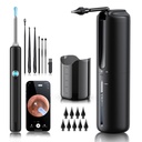 Remoção de cera de ouvido - Sistema de lavagem de irrigação elétrica do ouvido com 4 modos de pressão, limpador de ouvido com câmera, otoscópio 1080P, ferramenta de limpeza do ouvido com 7 Pcs Conjunto de ouvido, kit de remoção de cera de ouvido seguro e eficaz