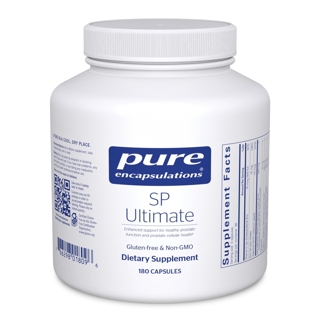 Encapsulamentos puros SP Ultimate □ Melhore o suporte para a função da próstata saudável e saúde celular da próstata* □ 180 Cápsulas