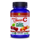 O CO de movimento alimentar. 100% vitamina C 60 cápsulas baseada em plantas 125mg - Adultos Sistema imunológico Antioxidante Apoio Suplemento dietético - Alimentos integrais Vegan Suplementos de frutas orgânicas não-GMO sem glúten