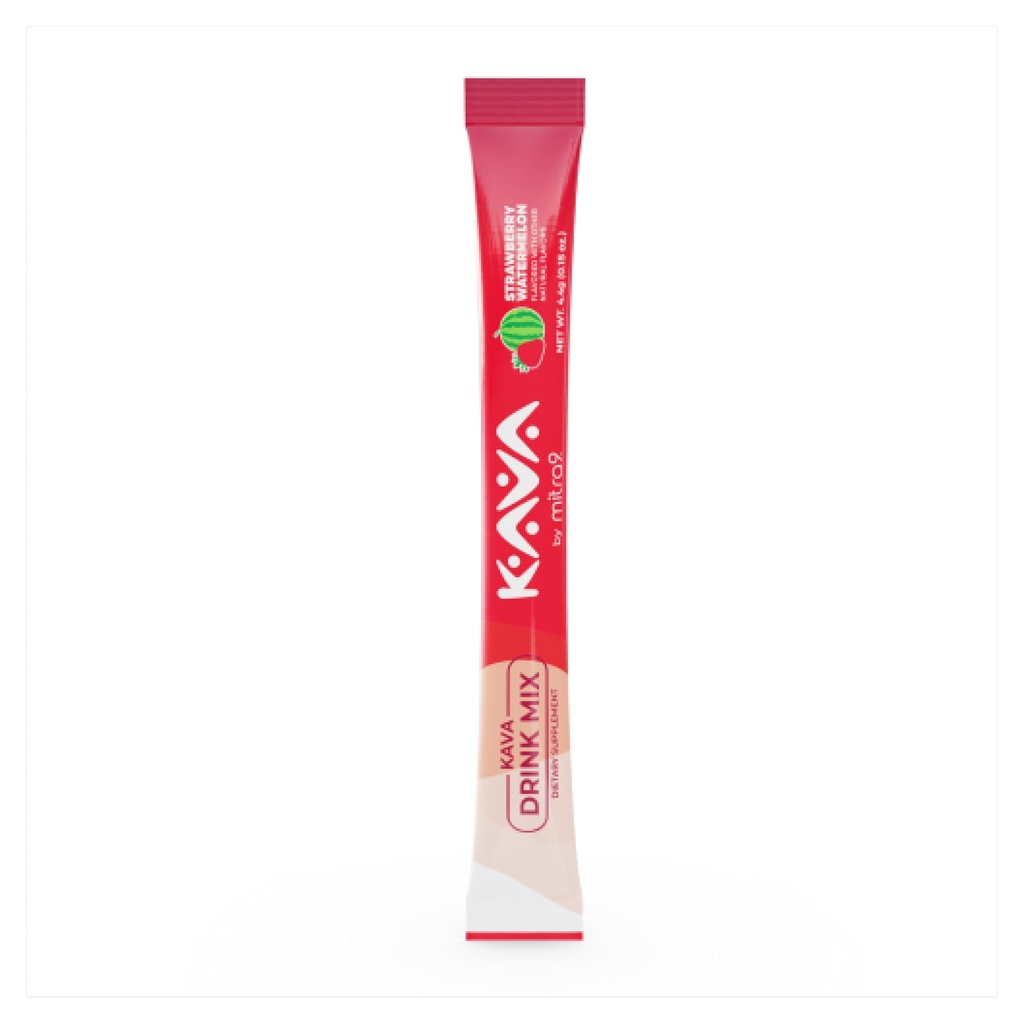 Mitra9 Kava Powder RelaxPak - Melancia de morango Kava Extrair Pacotes de pó □ Enhancer de humor ou planta com base □ Promove calma natural & claridade