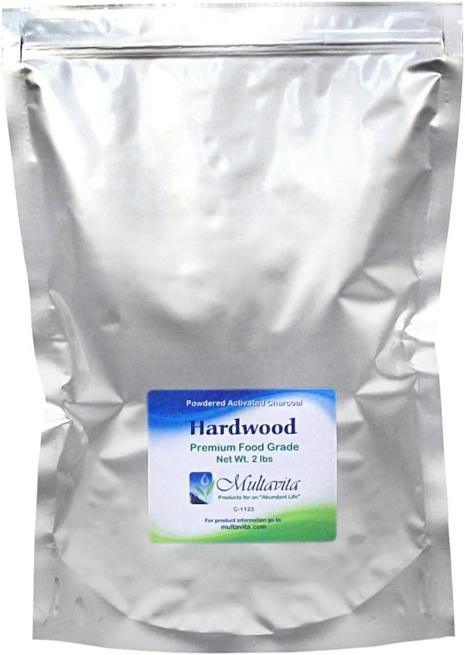 Pó de carvão de madeira de 2 lb activado em saco de Mylar