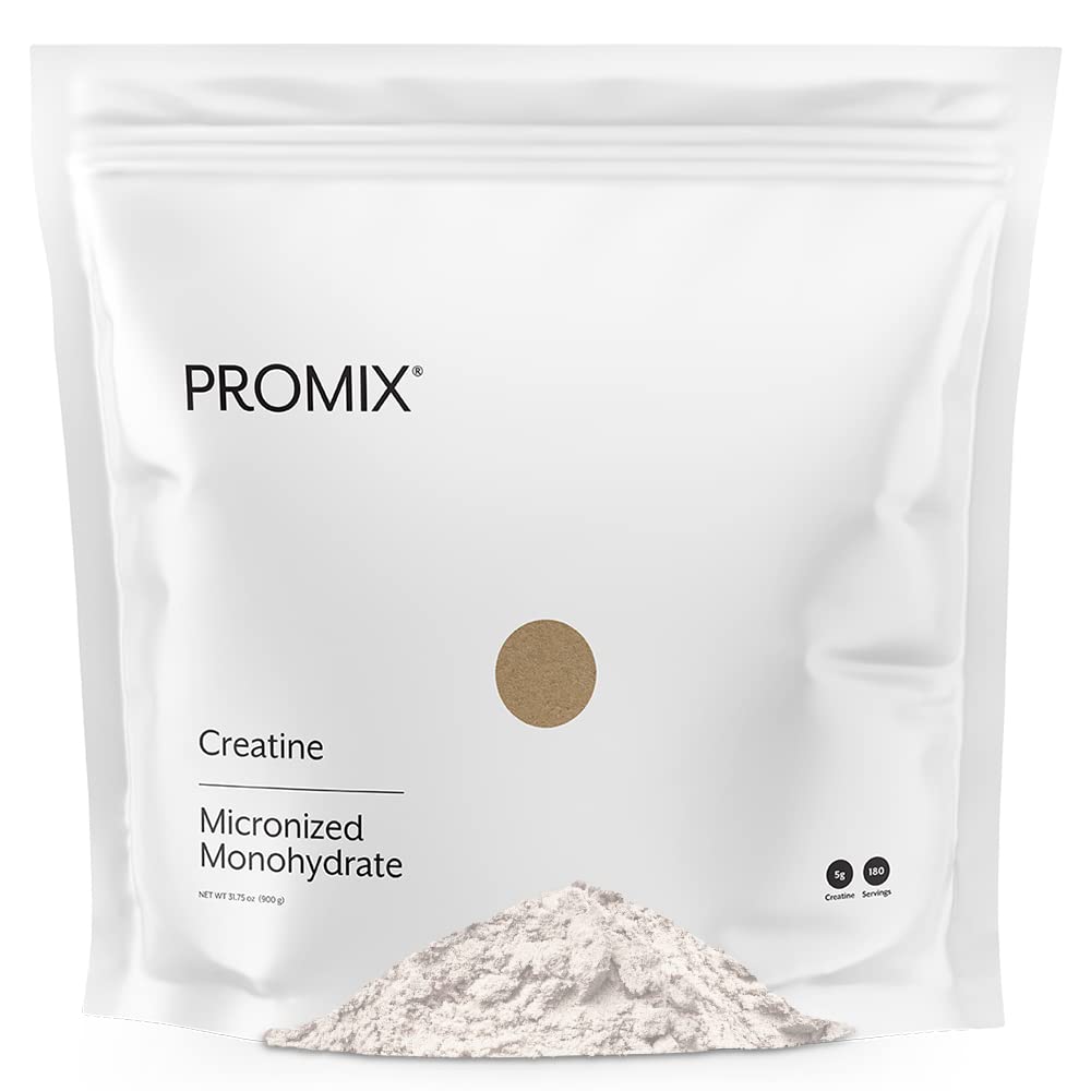 ProMix Nutrição Creatina Monohidrato Pó, Sem sabor - 5g de Creatina Micronizada por serviço - Aumentar o ganho muscular, força e poder e apoia a recuperação - 180 Servões