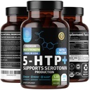 N1N Premium 5-HTP 200mg mais cálcio, feito de extrato de sementes de Griffonia, sem OGM e sem glúten, 120 caps