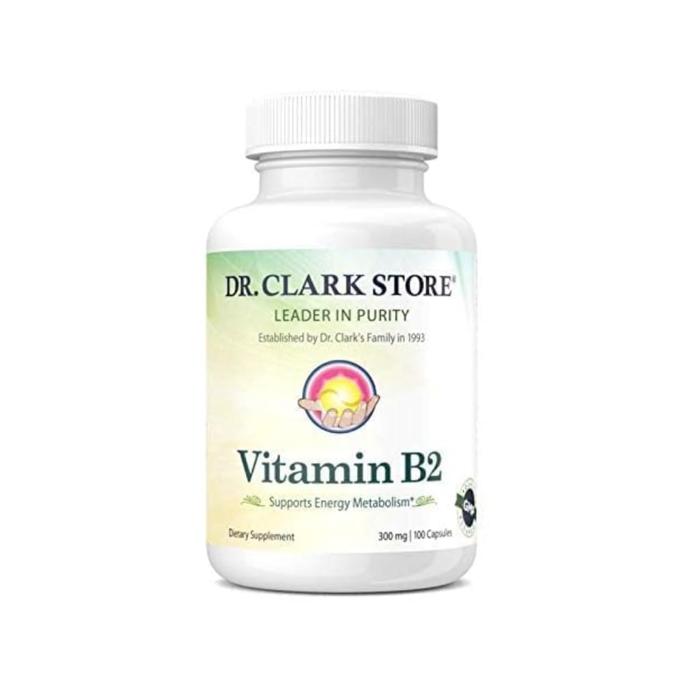 Dr. Clark Suplemento Vitamina B2, 300mg, 100 Cápsulas de Gelatina