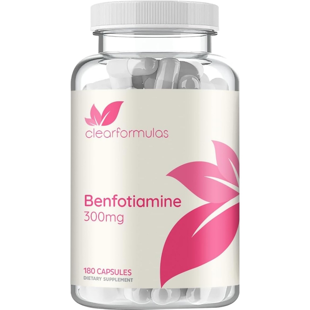 Alta Absorção Vitamina B1 Benfotiamina 300mg - Suplemento de Benfotiamina para Glycation Coração e Nerve Suporte - Vegan Não-GMO & Glúten gordura Solúvel Thiamina B1 Suplemento (180 Servings)