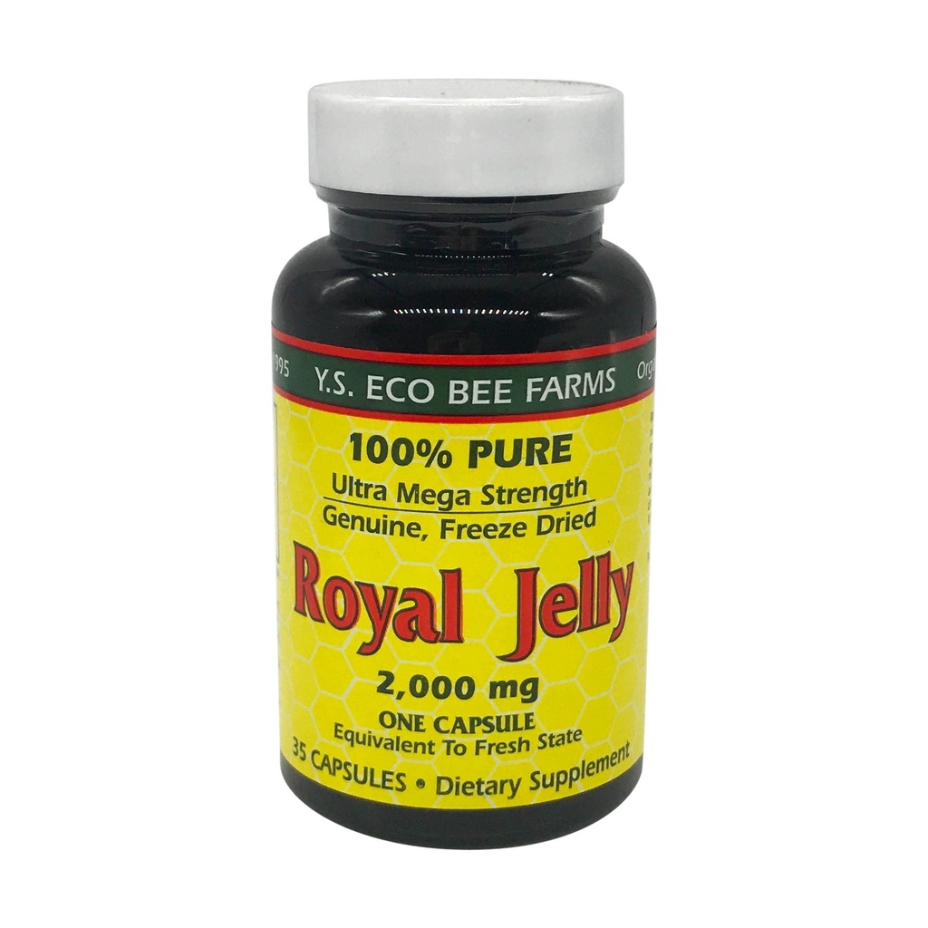 YS BEE Farms Pure Royal Jelly Cápsulas, 35 CT