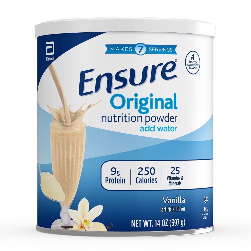 Garantir o pó de nutrição original com 9g de proteína por serviço, baunilha, 14 onças
