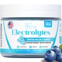Zero Açúcar - Azedo Azul Doce Eletrólitos Pó - Refrescante Hidratação - Cafeína Energia Livre - Todos os Ingredientes Naturais - Vegan, Keto & Paleo - Açúcar Free Electrolyte Pó Drink Mix - 30 Servings