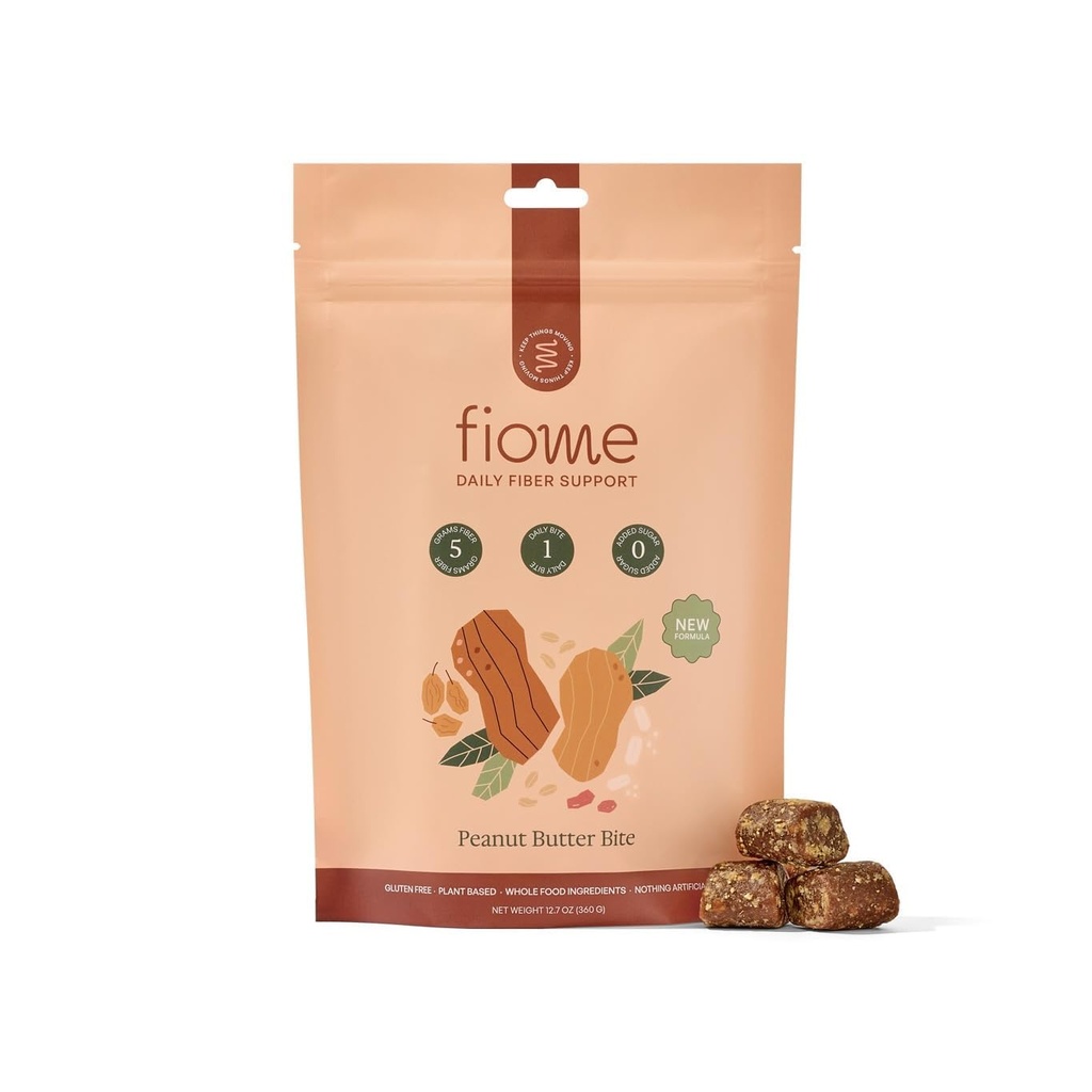 Suplemento de fibra - 5g Mordida de fibra diária - Suporta Regularidade, Digestão e Gut Saúde - Todos os Ingredientes Naturais, Manteiga de amendoim sabor Cacao, 30 Servings