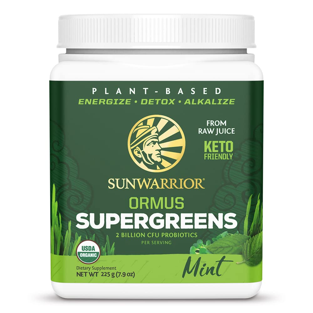 Verdes Orgânicos Supercomplexo de Superalimentação   □ Super Verdes Orgânicos Pó de Suco cru com Probióticos Folha de Moringa & Eletrolítico Minerals