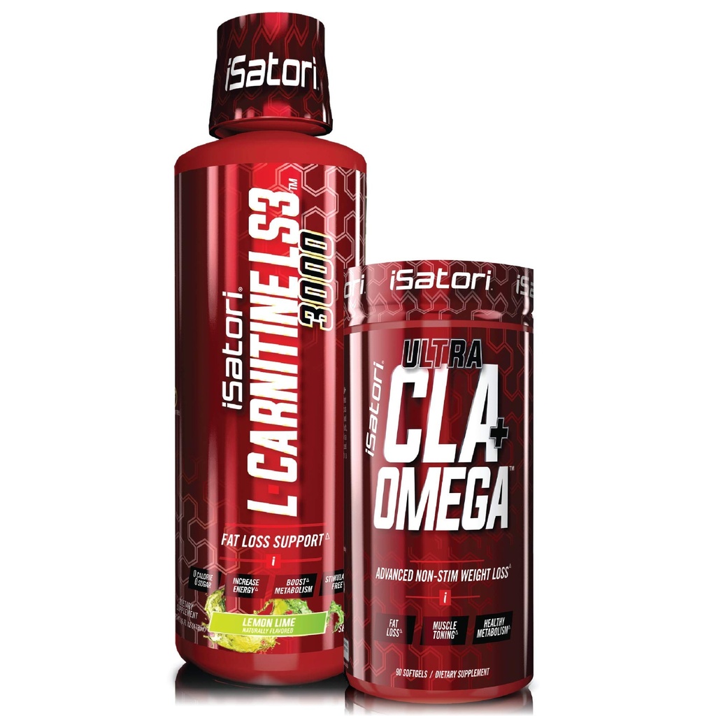iSatori L-Carnitine LS3 Limão 3000mg (32 Servões) & iSatori Ultra CLA (90 Softgels)