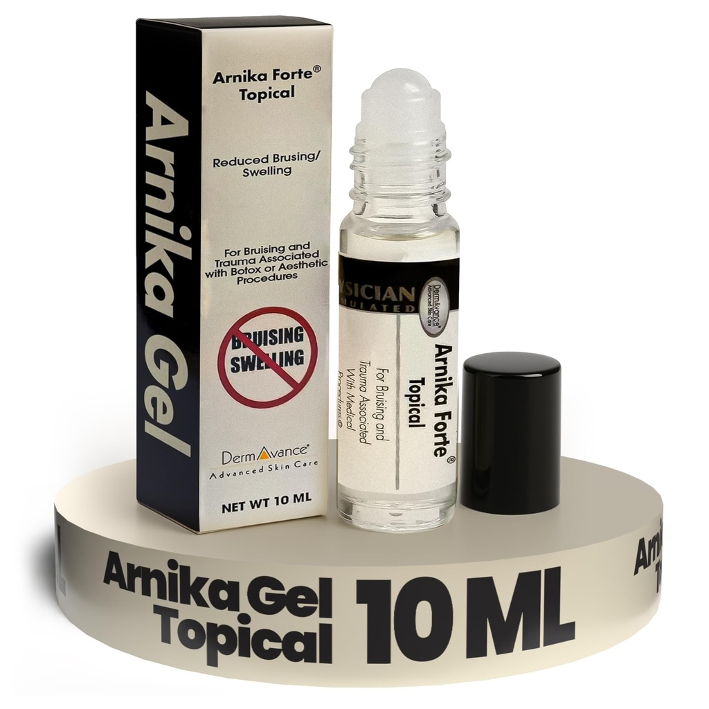Arnika Forte tópica Roll-On, Arnica Gel para contusões e inchações após a cirurgia, fácil de usar Arnica Gel tópico para cuidados pós-cirúrgicos e lesões esportivas, claro, 10 ml