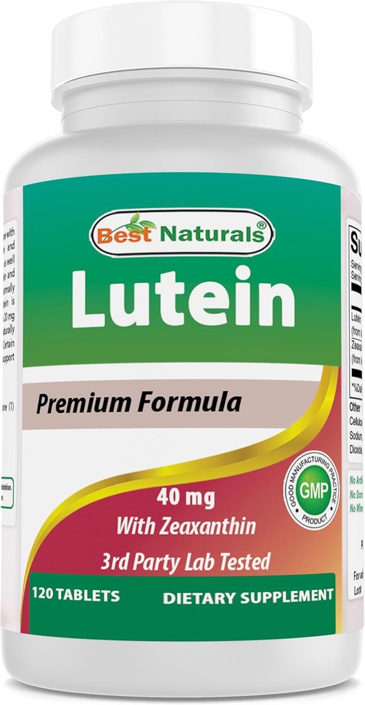 Melhores Naturals Lutein 40 mg com Zeaxanthin- 120 Comprimidos