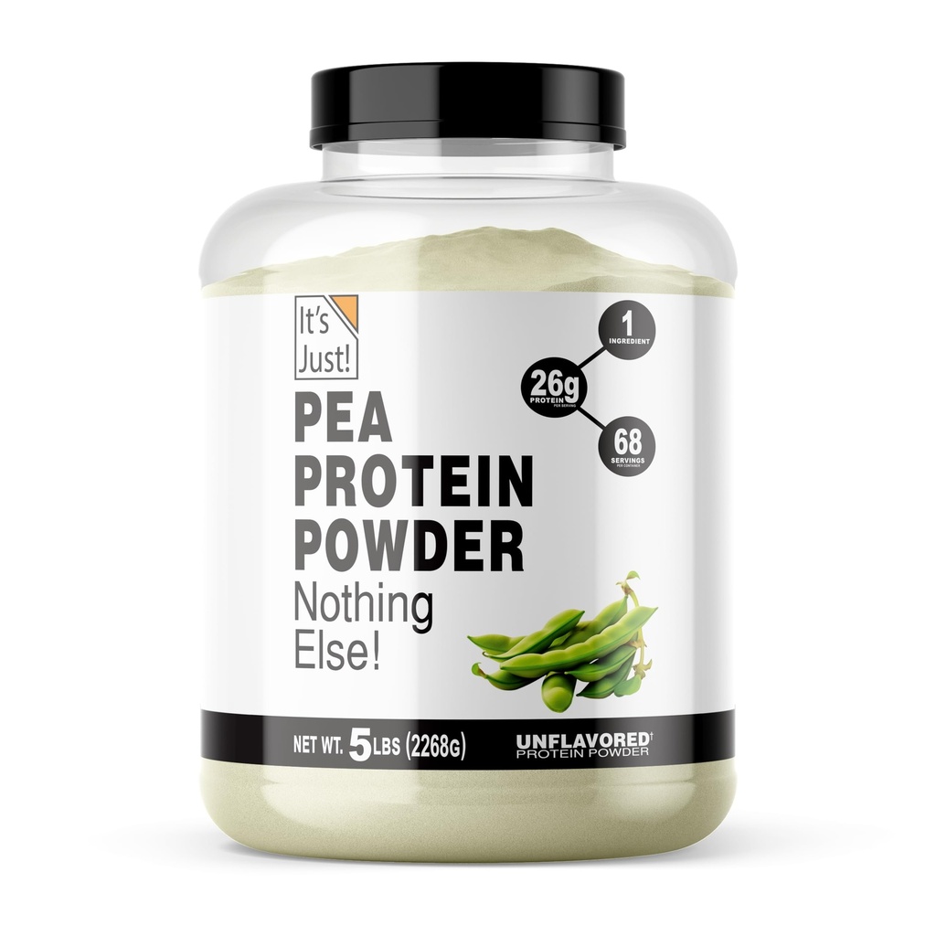 É justo! - 100% proteína de ervilha, planta Vegan com base, cultivado no Canadá, qualidade Premium, textura suave, sem glúten, Keto Friendly (5 libras, sem sabor)