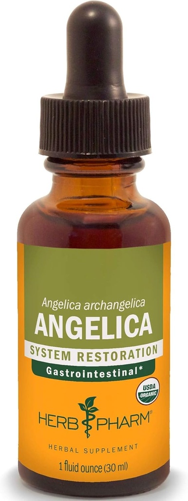 Herb Pharm certificado Angelica raiz extrato líquido para suporte digestivo, 1 Fl Oz