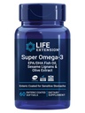 Extensão de vida Super Omega-3 EPA / DHA Óleo de peixe, Lignans Sésamo e Extrato de Oliva – Saúde do Coração, Saúde do Cérebro, Apoio à Saúde Inflamação, Sem Glúten, Entérico, Não-GMO, 60 Softgels