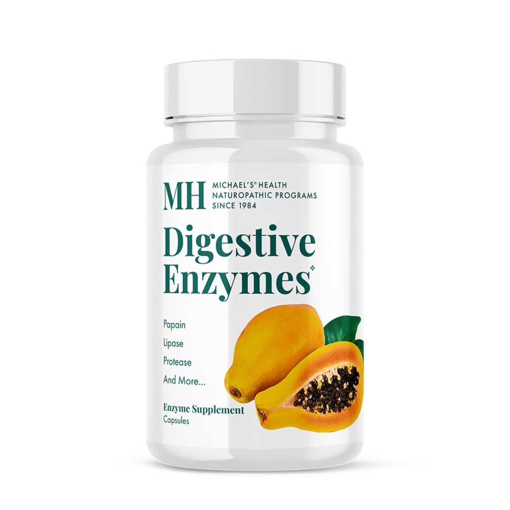 Programas Naturopáticos para a Saúde de MICHAEL Enzimas Digestivas - 90 Cápsulas - Ajuda na Digestão de Proteínas, Gorduras, Amido, Laticínios e Carboidratos - 30 Servimentos