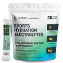 Dr. Berg Sports Hydration Electrolytes Powder w/More Salt (Pink Himalayan) - 30 Keto Electrolytes Powder Packets w/a Delicious Salty Raspberry & Lemon Flavor - Inclui 1.000mg de Potássio