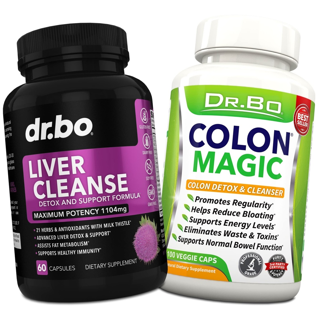 Fígado e Colón Cleanse Detox suplemento de suporte - Pills limpador de intestino natural para enchimento intestinal & alívio diário da constipação - leite cardo Bonés dente-leão & Suplementos da vesícula biliar ajuda