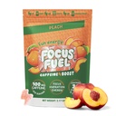 FocusFuel Energy Chews – Peach Flavor (15 Servings) – 100mg Cafeína + Alpha GPC+ L-Teanina + B12, Magnésio – Foco Suave & Energia – Sem Queda ou Jitters