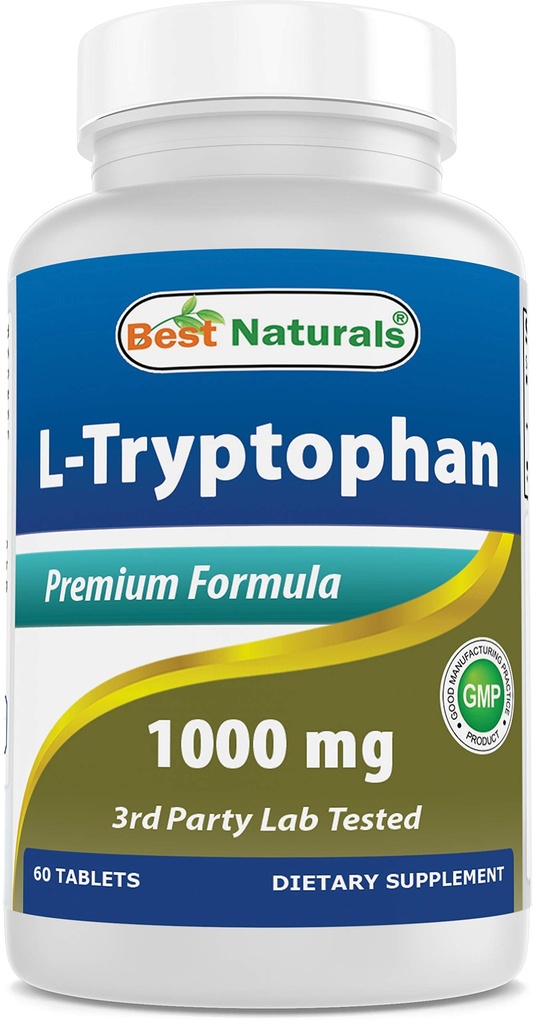 Melhores naturais L-Tryptophan 1000 mg 60 Comprimidos
