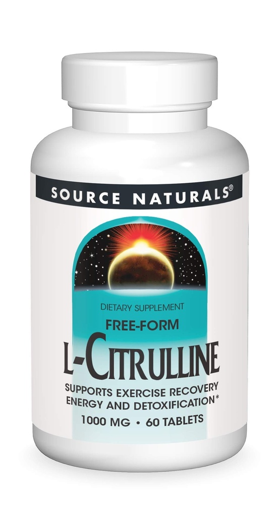 Fonte Natural L-citrulina - Suporta Recuperação de Exercícios, Energia e Destoxificação*, 1.000 mg - 60 comprimidos