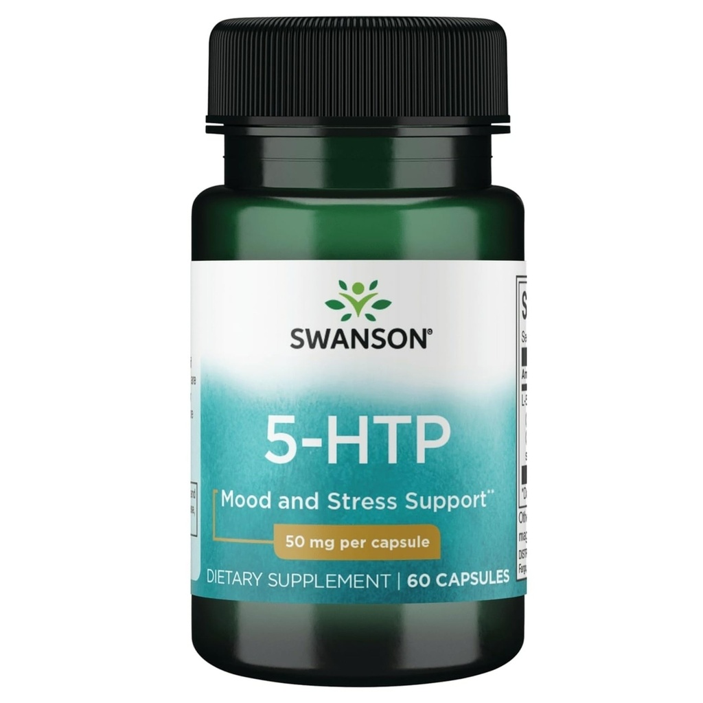 Swanson Premium Amino Acid 5-Htp - dosagem extra - 50 Milligrams 60 Cápsulas