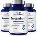 1MD Nutrition CurcuminMD Plus - Curcumina Cúrmica com Boswellia Serrata - 285x Mais Absorvível - Rigidez articular, Recuperação muscular, e Suporte de Humor