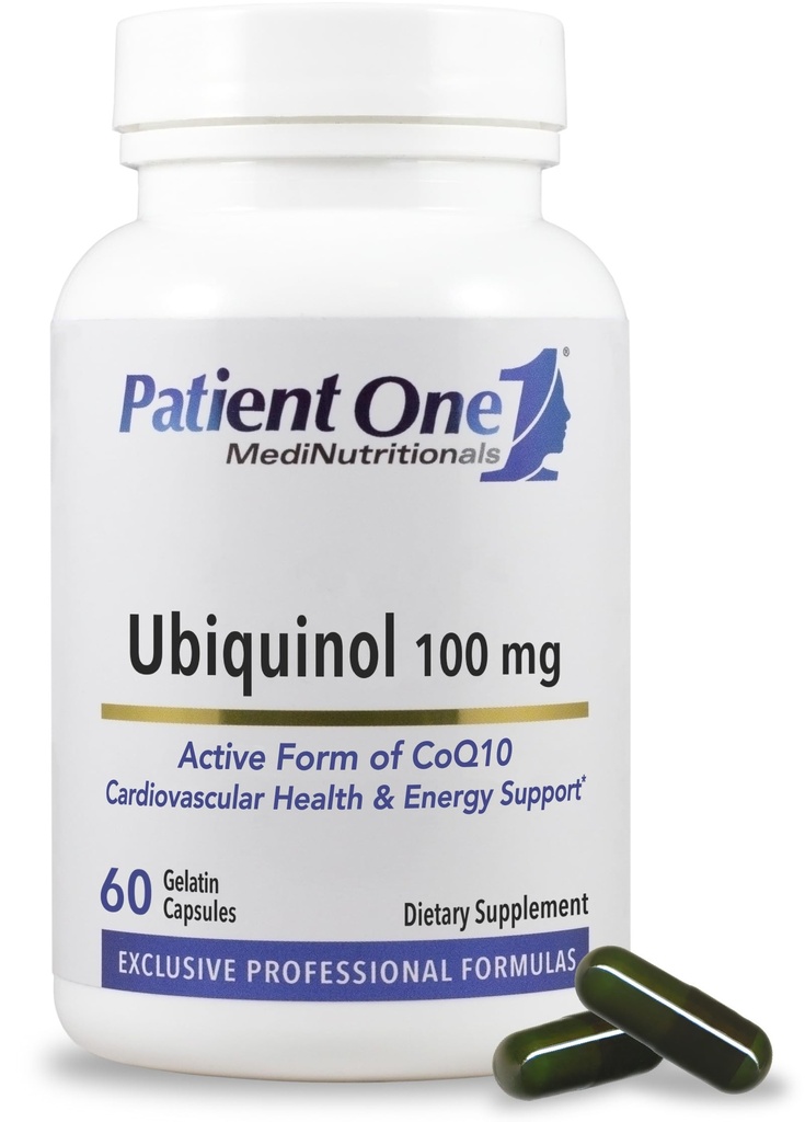 Doente Um Ubiquinol 100 mg Suplemento para Apoiar a Saúde Cardíaca e Vascular* Forma Antioxidante Activa do CoQ10        , 60 Cápsulas