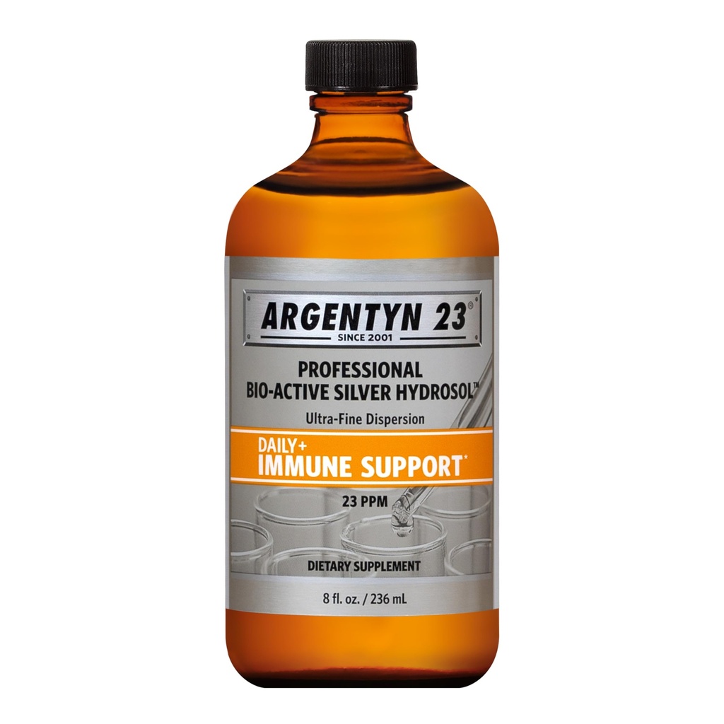Suporte imunológico profissional Argentyn 23 - Prata coloidal, hidrosol de prata bio-ativa, 23 ppm, Torção Líquida Top, 8 Fl Oz (236 ml)