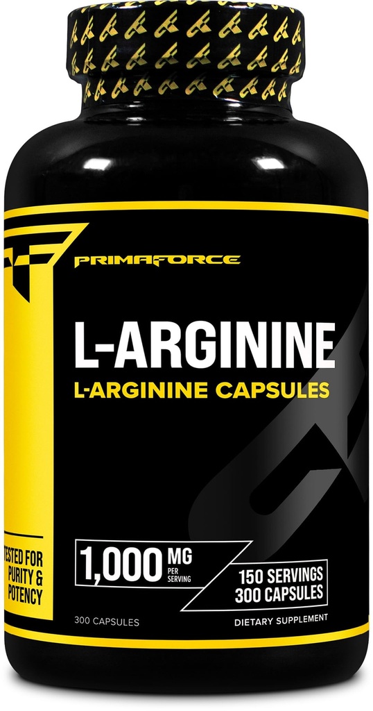 Primaforce L-Arginina (300 Cápsulas, 150 Servings / 1000 mg L-Arginina por Serve)